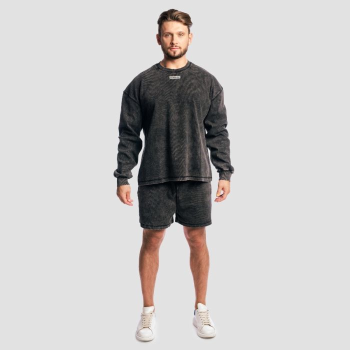 Aura Pullover in Washed Black - GymBeam L