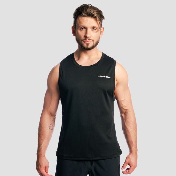 Base Mesh Tank Top in Black - GymBeam XL