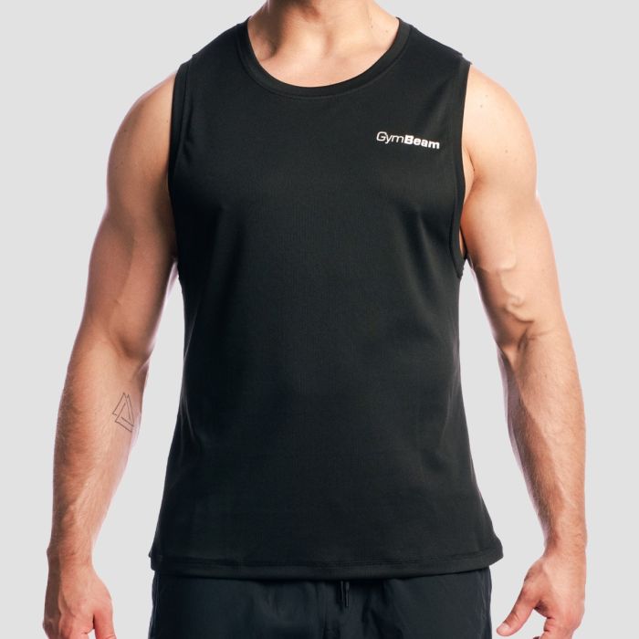 Base Mesh Tank Top in Black - GymBeam XL