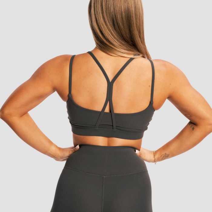 BEAT Sports Bra Charcoal - GymBeam L