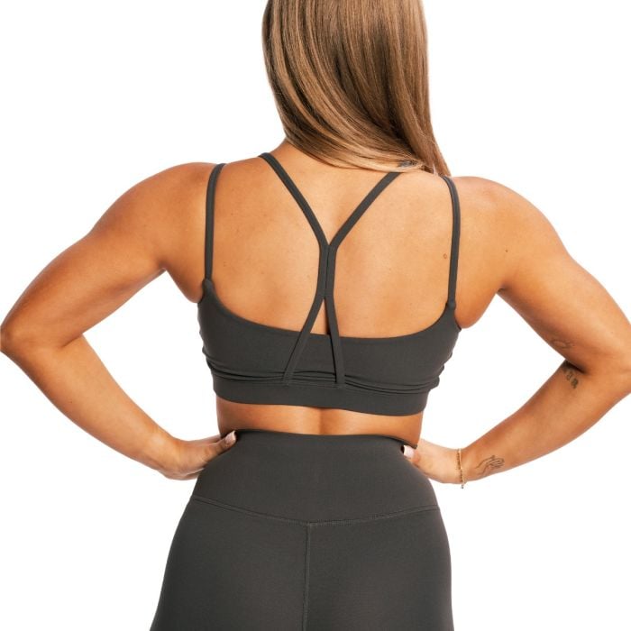 BEAT Sports Bra Charcoal - GymBeam L