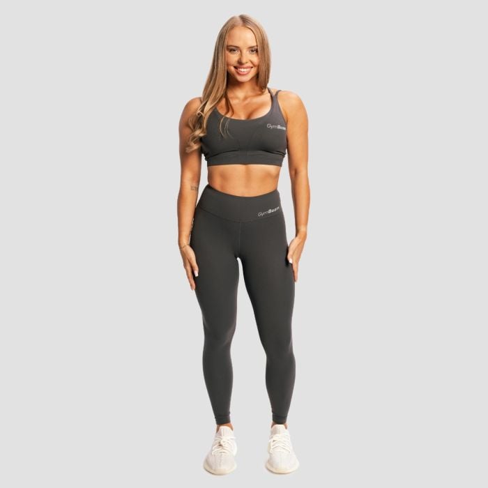 BEAT Sports Bra Charcoal - GymBeam L