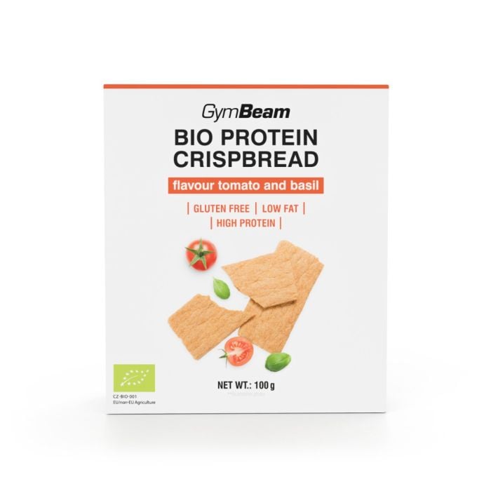 BIO Protein-Knäckebrot - GymBeam 100 g - Tomato & Basil