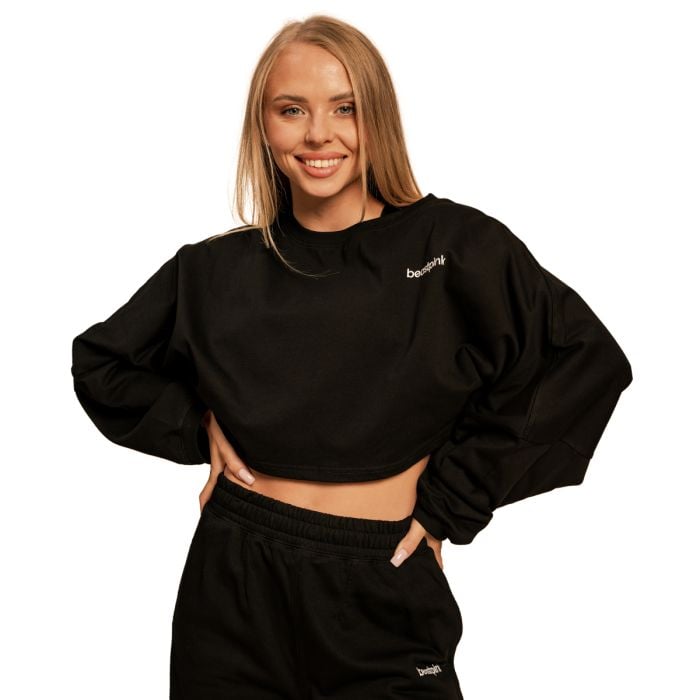 Bliss Cropped Sweatshirt für Frauen in Black - BeastPink M