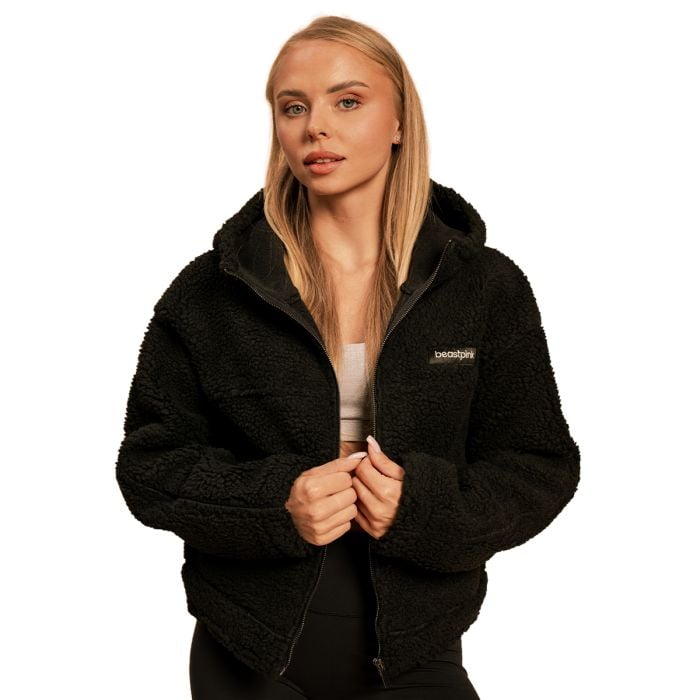 Bliss Hoodie Jacke für Frauen in Black - BeastPink L