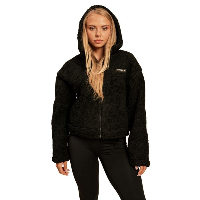 Bliss Hoodie Jacke für Frauen in Black - BeastPink L