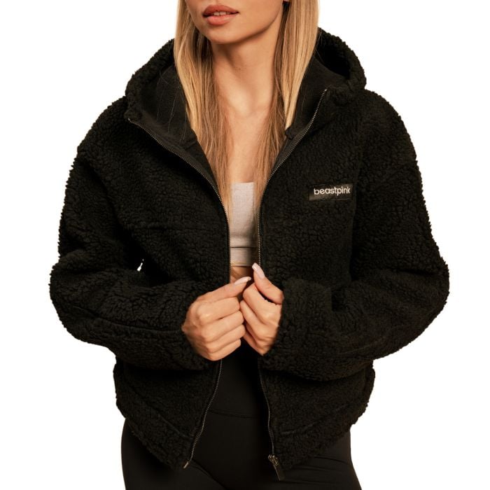 Bliss Hoodie Jacke für Frauen in Black - BeastPink L