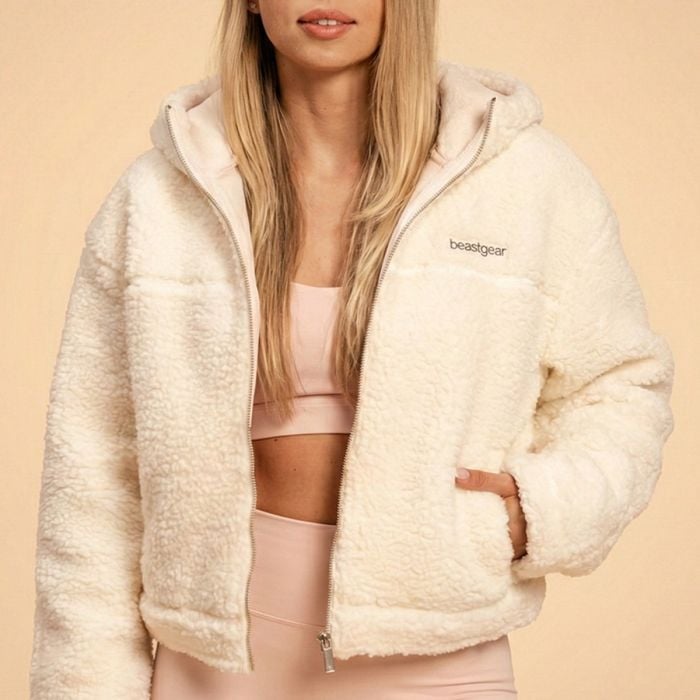 Bliss Hoodie Jacke für Frauen in Ivory - BeastPink M