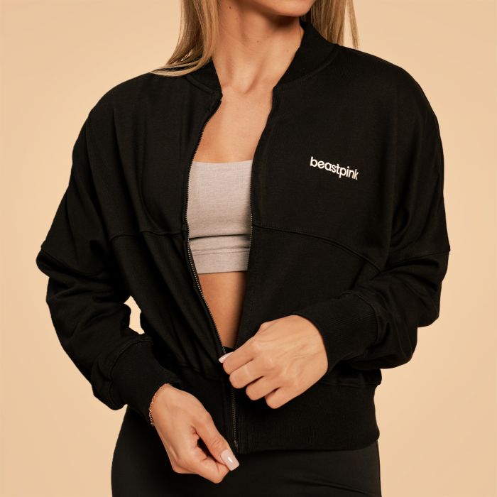 Bliss Zip-Up Sweatshirt für Frauen in Black - BeastPink S