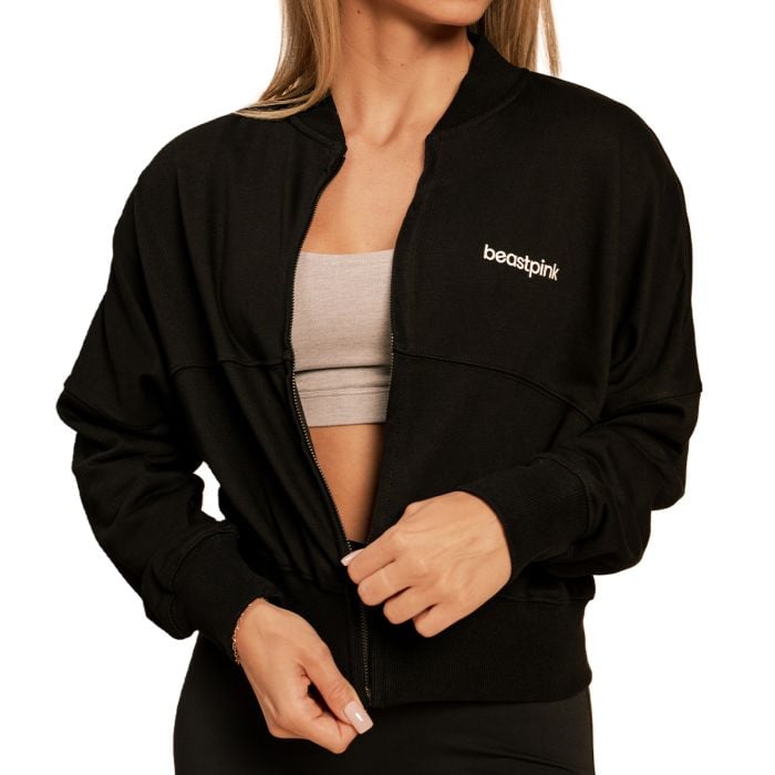 Bliss Zip-Up Sweatshirt für Frauen in Black - BeastPink S