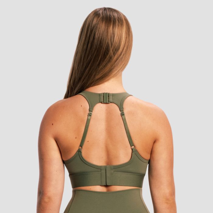 Combat Sports Bra Olive Grey - GymBeam M