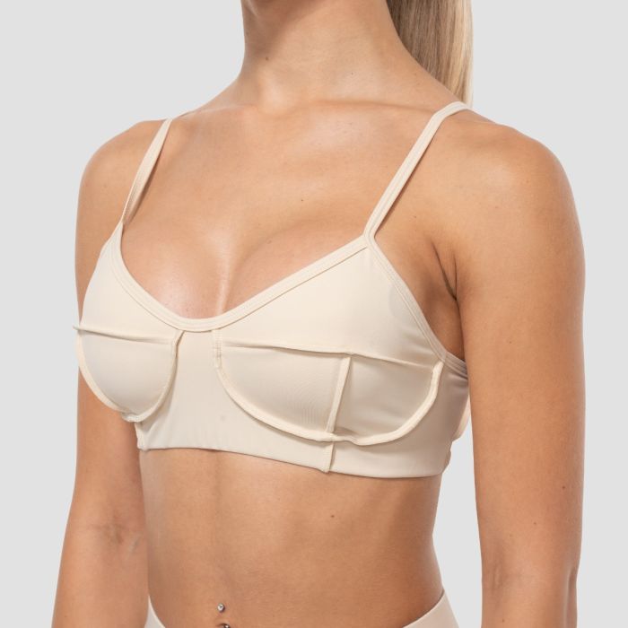 Cosmo Sports Bra Cream - GymBeam L