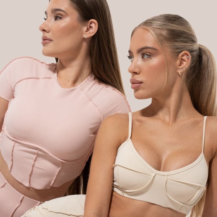 Cosmo Sports Bra Cream - GymBeam L