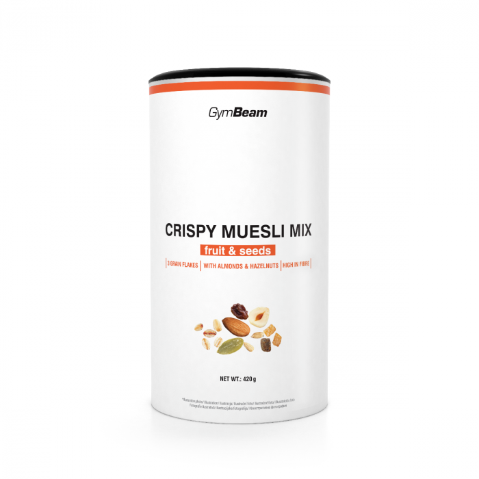 Knuspermüsli Mix - GymBeam 420 g - Schokolade Nüsse