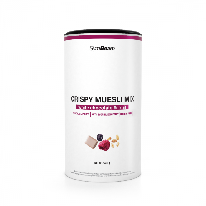 Knuspermüsli Mix - GymBeam 420 g - Schokolade Nüsse