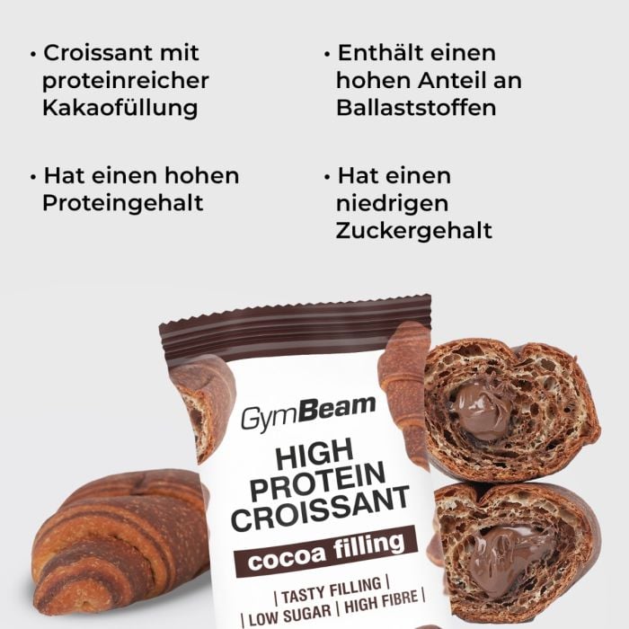 Protein Croissant mit Kakaofüllung - GymBeam 50 g - Kakao