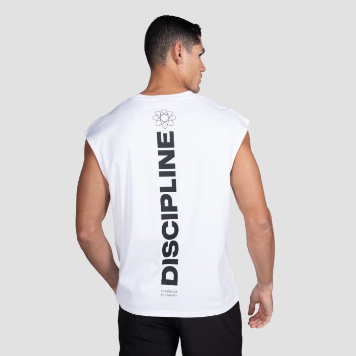 Discipline Tanktop in White - GymBeam XXL