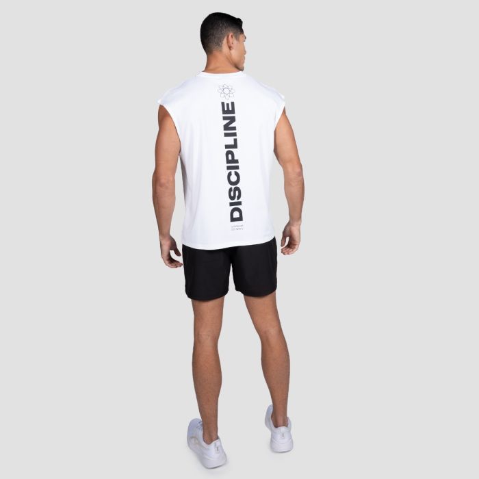 Discipline Tanktop in White - GymBeam XXL