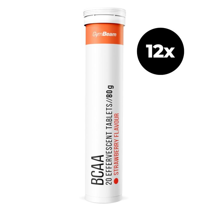 Effervescent BCAA - GymBeam 20 tab - strawberry
