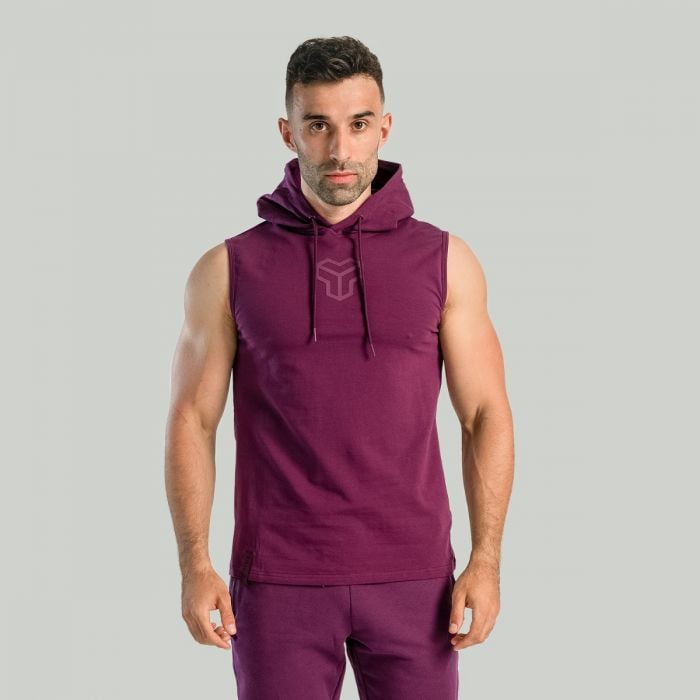 Essential Hoodie Tank-Top in Plum - STRIX XXL