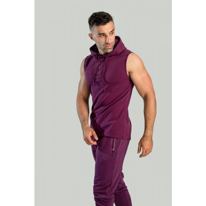Essential Hoodie Tank-Top in Plum - STRIX XXL