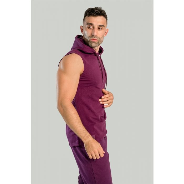 Essential Hoodie Tank-Top in Plum - STRIX XXL