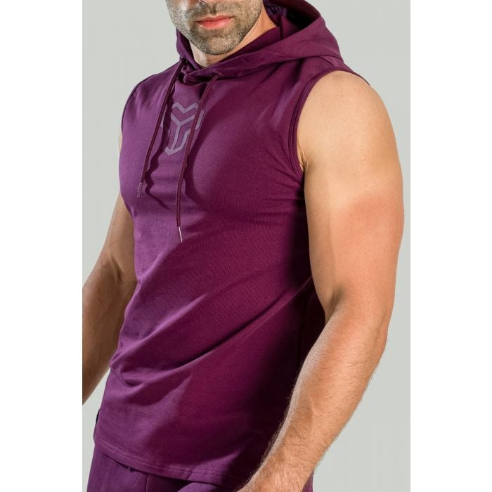 Essential Hoodie Tank-Top in Plum - STRIX XXL