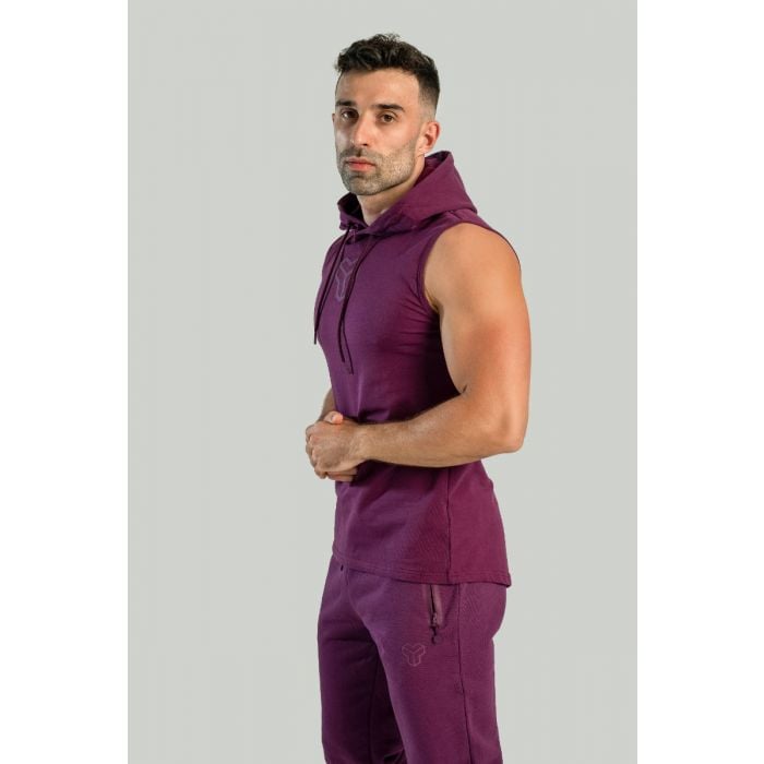 Essential Hoodie Tank-Top in Plum - STRIX XXL