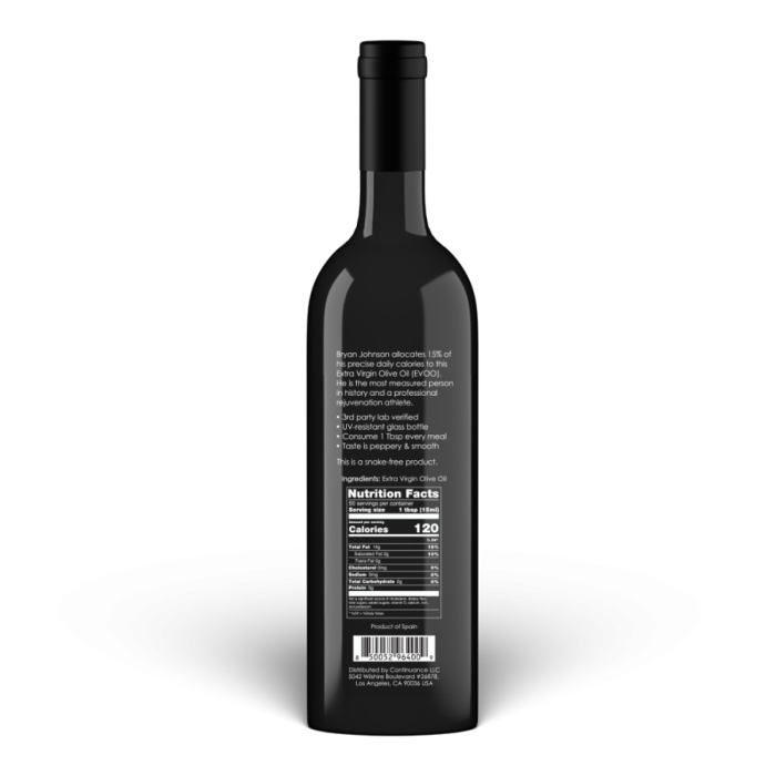Extra natives Olivenöl – Blueprint by Bryan Johnson 750 ml