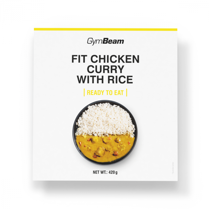 FIT Hähnchen-Curry mit Reis (Fertiggericht) - GymBeam 420 g