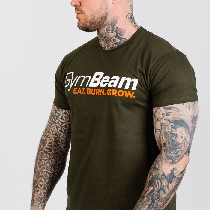 Grow T-shirt Military Green - GymBeam L