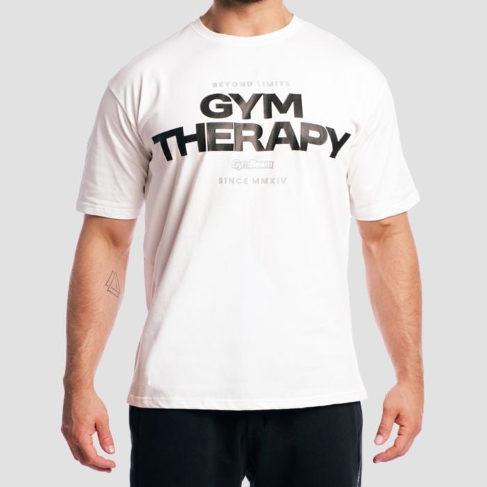 Gym Therapy T-shirt White - GymBeam XXL