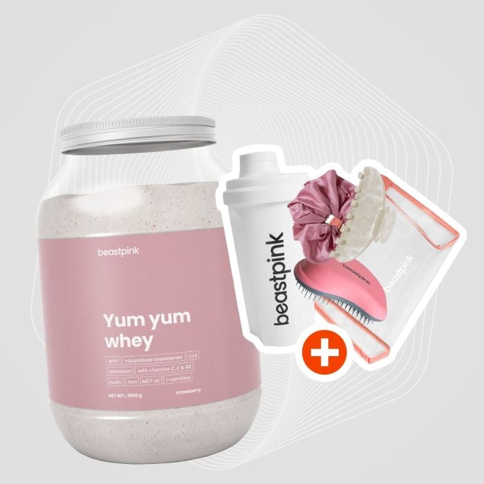 Yum Yum Whey - BeastPink 30 g - Karamellplätzchen
