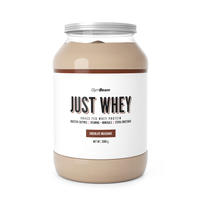 Just Whey Protein aus Weidehaltung - GymBeam + geschenk 2000 g - Schokoladenmilchshake - 00