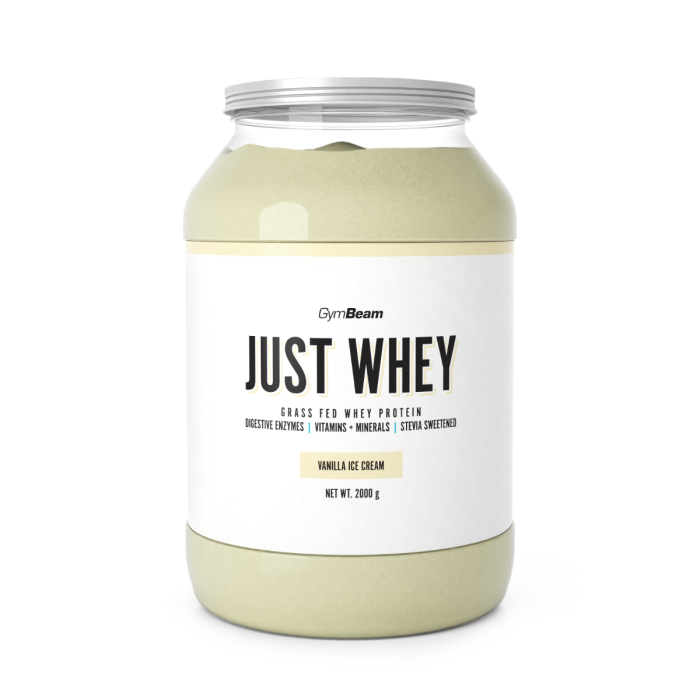 Just Whey Protein aus Weidehaltung - GymBeam + Geschenk 2000 g - Vanilleeis - 00