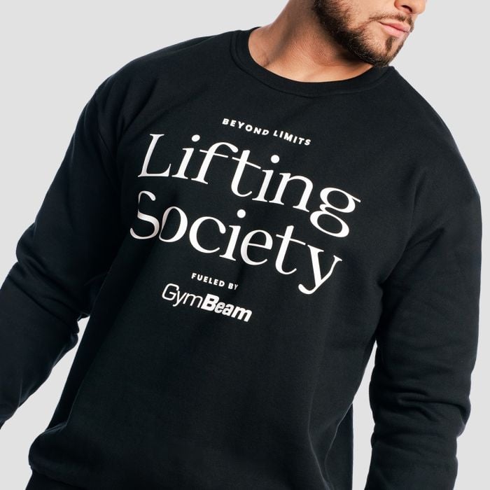 Lifting Society Pullover in Black - GymBeam XXL