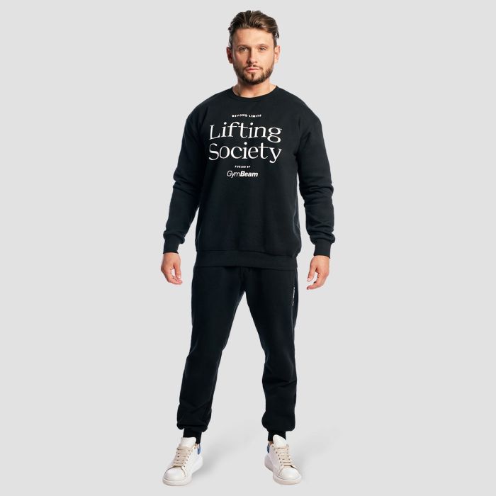 Lifting Society Pullover in Black - GymBeam XXL