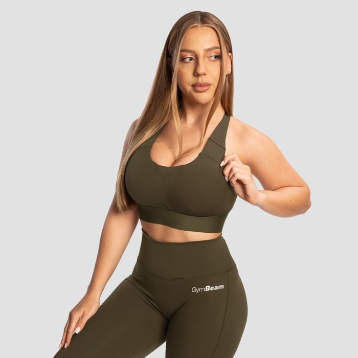 Limitless Sports Bra Espresso - GymBeam L