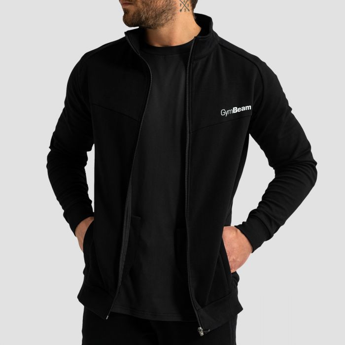 Limitless Sweatshirt mit Reißverschluss in Black – GymBeam XXXL