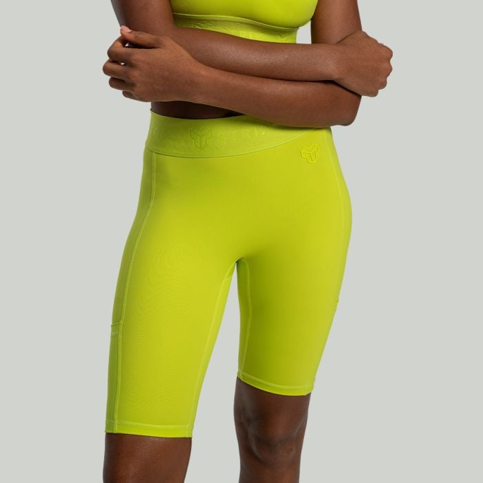 Lunar Biker Shorts Chartreuse - STRIX L