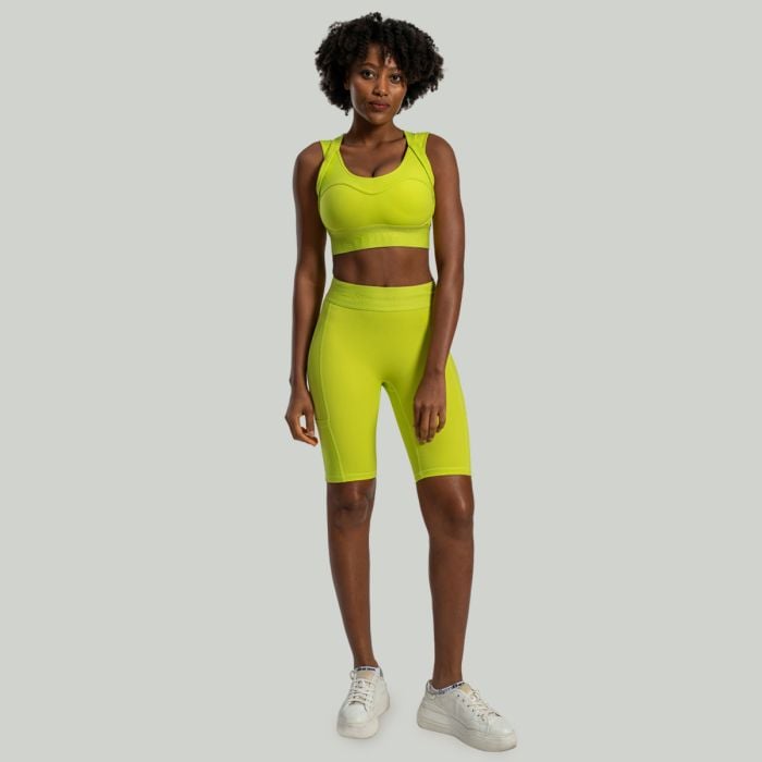 Lunar Biker Shorts Chartreuse - STRIX L