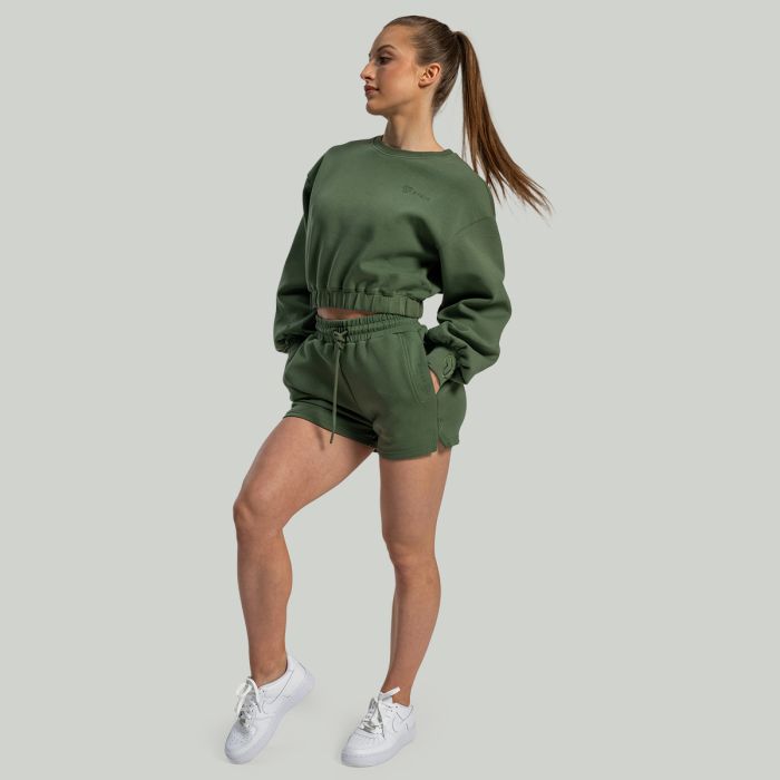 Lunar Cropped Pullover Cedar Green - STRIX S