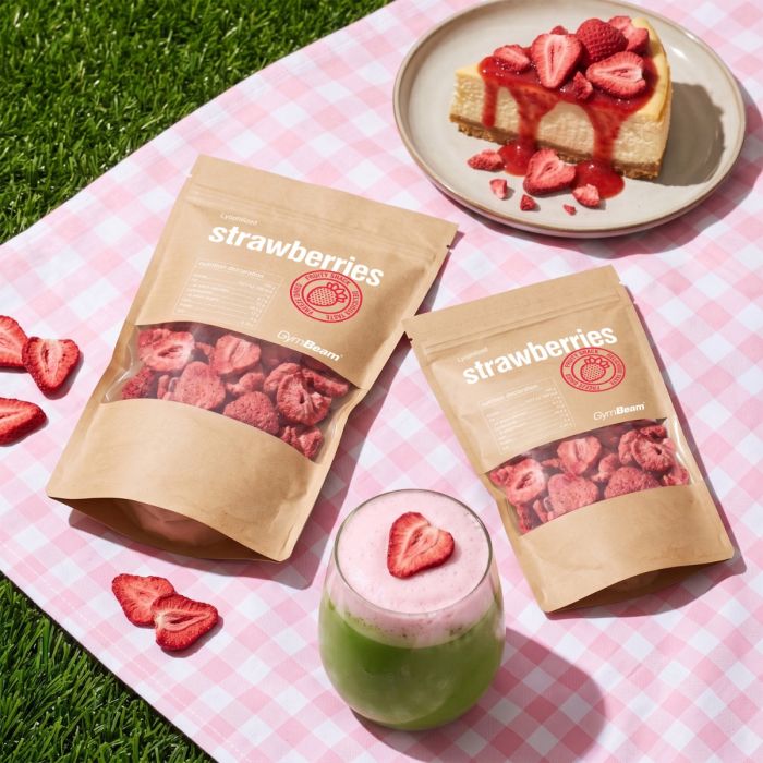 Gefriergetrocknete Erdbeeren - GymBeam 100 g
