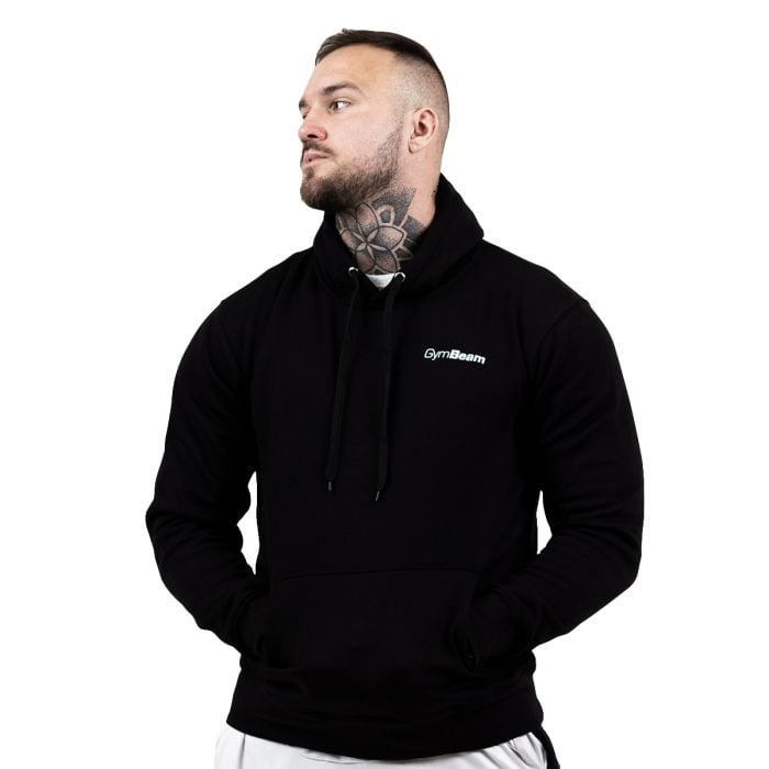 Athlete Hoodie für Männer in Black White - GymBeam L