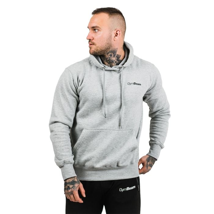 Athlete Hoodie für Männer Grey Black  - GymBeam XL