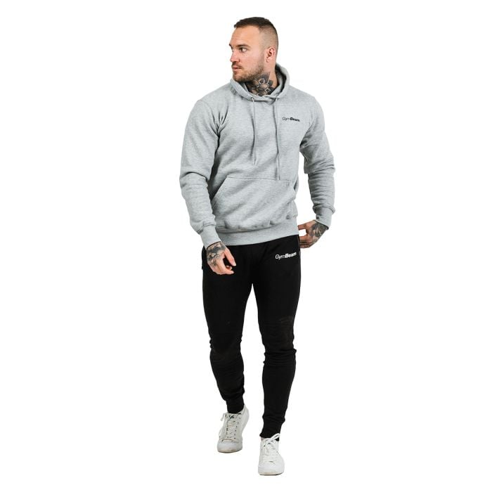 Athlete Hoodie für Männer Grey Black  - GymBeam XL