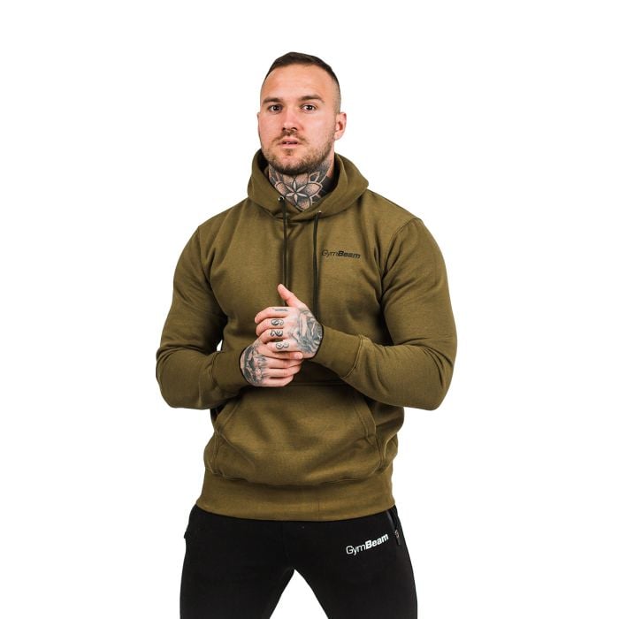Athlete Männer Hoodie Military Green Black - GymBeam XL