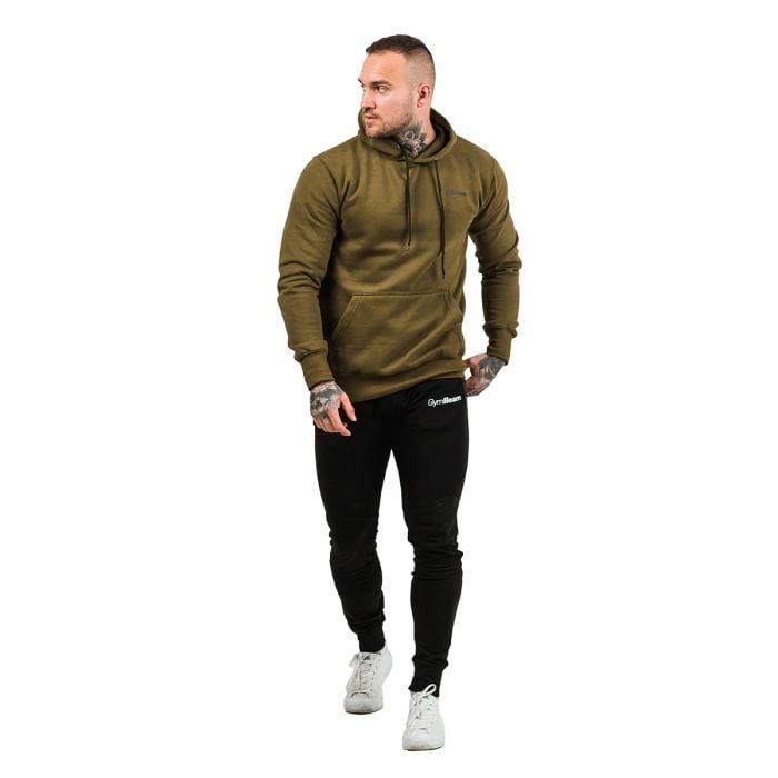 Athlete Männer Hoodie Military Green Black - GymBeam XL