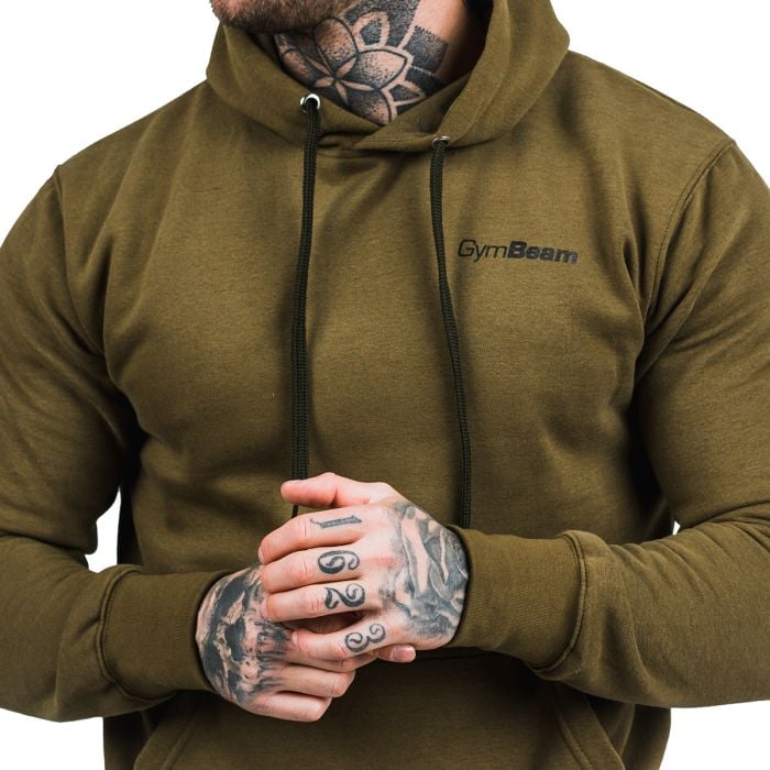 Athlete Männer Hoodie Military Green Black - GymBeam XL