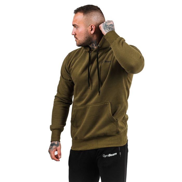 Athlete Männer Hoodie Military Green Black - GymBeam XL